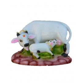 Ecraftindia Polyresin Cow And Calf Statue
