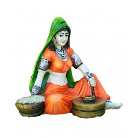 Ecraftindia Rajasthani Lady Using Flour Machine