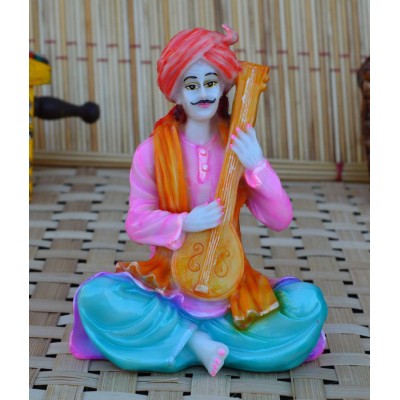 Ecraftindia Rajasthani Musician Statue Playing Sitar