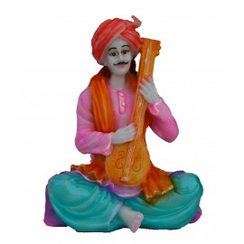 Ecraftindia Rajasthani Musician Statue Playing Sitar