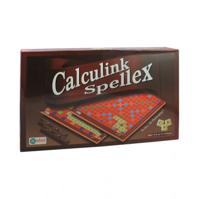 Ekta Calculink Spellex 2 to 4 Players Board Game Kit for Brainteaser | Math & English Word Game for Ages 8 and Up- Searching Words, Improve Spelling, Vocabulary for Kids