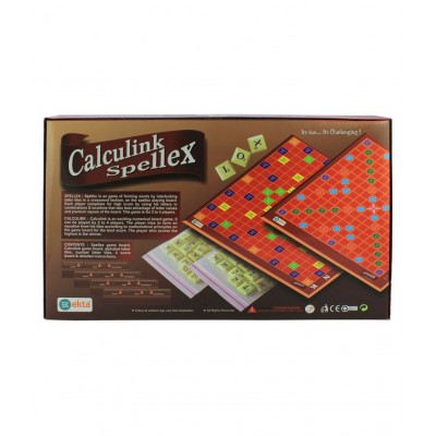 Ekta Calculink Spellex 2 to 4 Players Board Game Kit for Brainteaser | Math & English Word Game for Ages 8 and Up- Searching Words, Improve Spelling, Vocabulary for Kids