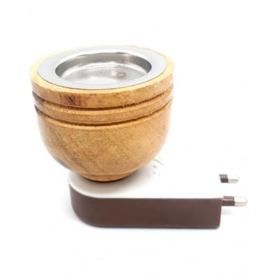 Electric Wooden Kapoor Dani Incense Burner for Home Office Temple God Puja, Positive Energy