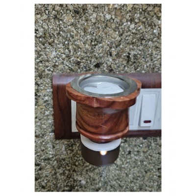 Electric Wooden Kapoor Dani Incense Burner for Home Office Temple God Puja, Positive Energy