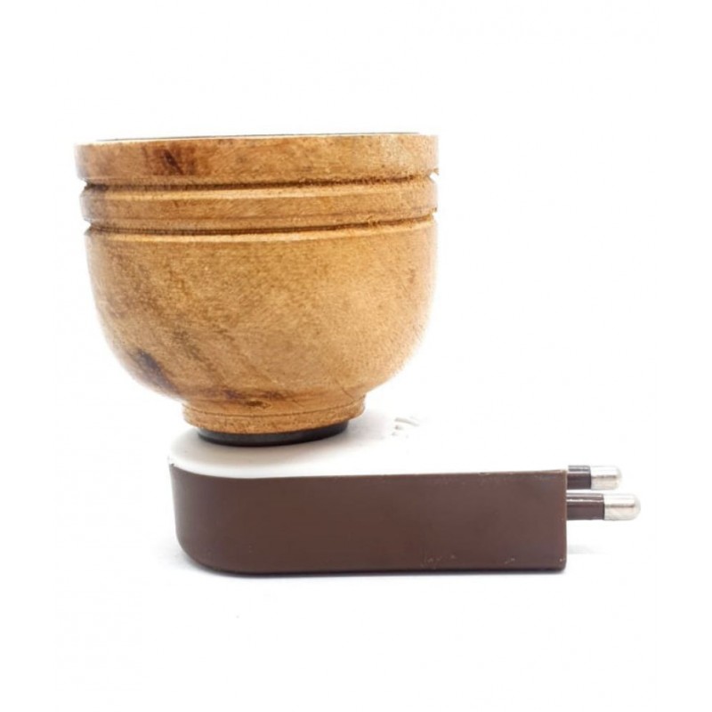 Electric Wooden Kapoor Dani Incense Burner for Home Office Temple God Puja, Positive Energy