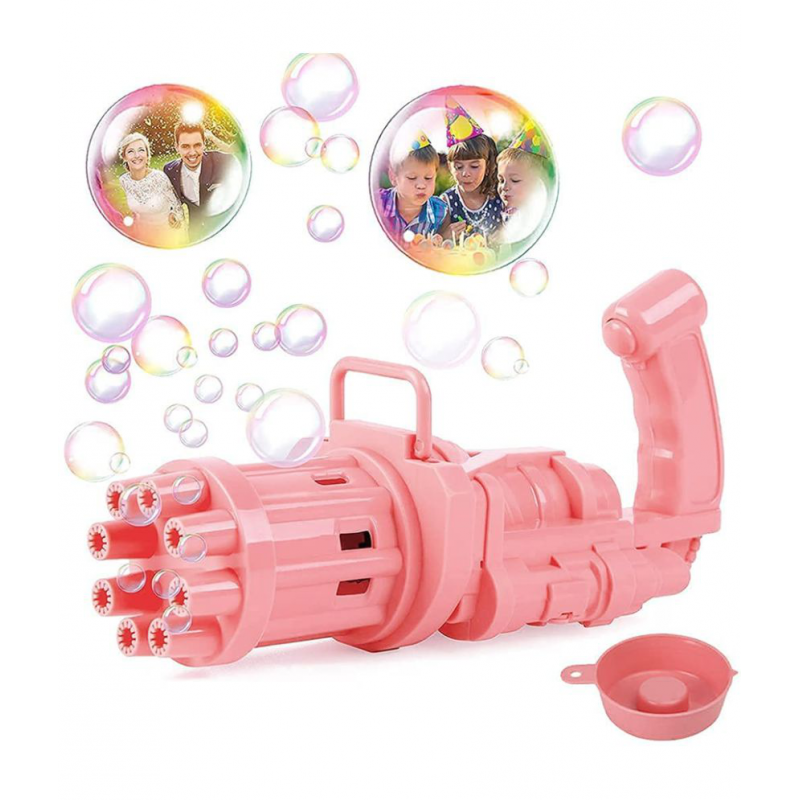 Electronic Bubble Gun | Bubble Making Toy Gun with Bubble Solution Bottles | Toy for Kids ( Multicolor )