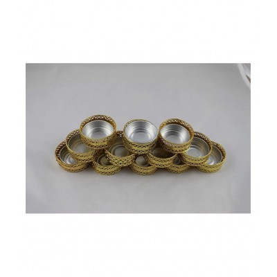 Elegant Casa Floor Aluminium Tea Light Holder - Pack of 12