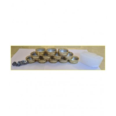 Elegant Casa Gold Floor Metal Tea Light Holder - Pack of 12