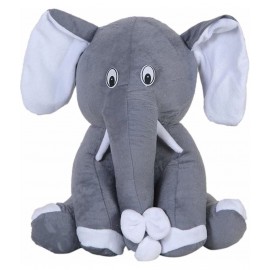 Elephant Sitting Plush Soft Toy Cute Kids Animal Home Decor Boys/Girls (25 cm, Grey)
