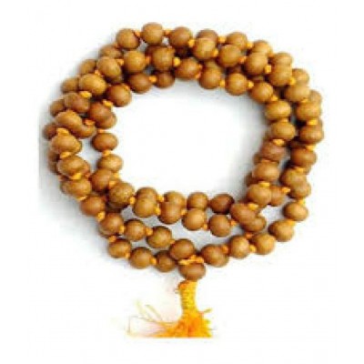 Ever Forever Chandan Mala/Sandal Wood(108+1) Beads Rosary for Chanting and Wearing