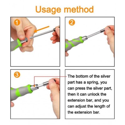 FAB Innovations 41 in 1 Screwdriver Set | Repair Tools Kit | Retractable Magnetic Screw Driver Bit Set Hand Tools Professional Drivers