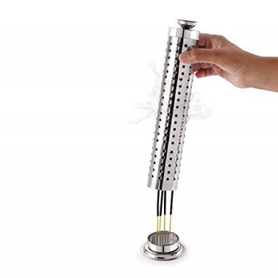FAVOUR-Safety Incense Holder Agarbatti Stand with Steel Incense Holder (SILVER) Stainless Steel, (PACK OF 2) FAVOUR-Safety Incense Holder Agarbatti Stand with Steel Incense Holder (SILVER) Stainless Steel, (PACK OF 2)