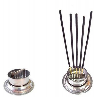 FAVOUR-Safety Incense Holder Agarbatti Stand with Steel Incense Holder (SILVER) Stainless Steel, (PACK OF 2) FAVOUR-Safety Incense Holder Agarbatti Stand with Steel Incense Holder (SILVER) Stainless Steel, (PACK OF 2)