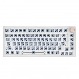 FEKER IK75 PRO Keyboard Customized Kit 82 Keys Hot Swappable 75% RGB Wired bluetooth 5.0 2.4GHz Triple Mode PCB Mounting Plate Translucent Milky White Case
