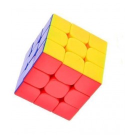 FLYmart 3x3 Magic Cube Puzzle Game Toy, Smooth Swing for Faster Movement (1 Piece) | Non Sticker| Sticker less Colored| Speed CUBE with High Stability (1 Piece).