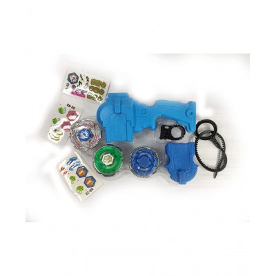 FLYmart 4D System Metal Galaxy Twin Twister Spinning Toy with Handle Launcher and Blades | Spin Launch Spinning top| DIY Toy for Kids