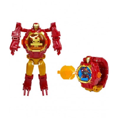 FLYmart Acation Figure  iIronmaan Robot Toy Digital Wrist watch | Super Hero Iroonmaan Transformer to Digital Watch  (Red, Yellow)