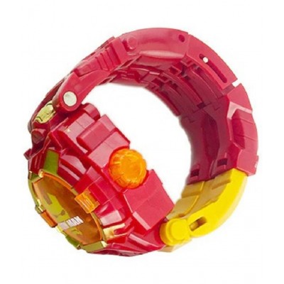 FLYmart Acation Figure  iIronmaan Robot Toy Digital Wrist watch | Super Hero Iroonmaan Transformer to Digital Watch  (Red, Yellow)