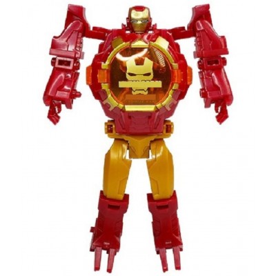 FLYmart Acation Figure  iIronmaan Robot Toy Digital Wrist watch | Super Hero Iroonmaan Transformer to Digital Watch  (Red, Yellow)