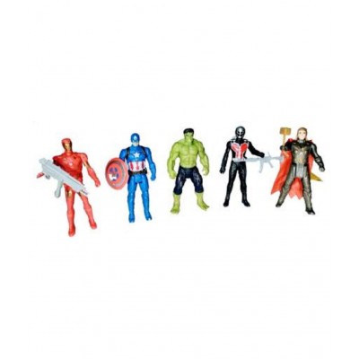 FLYmart Action  Figure  Super Heros 5 in 1 set | Super Heroes 5 in 1 Action Figure Collectibles Set  (Multi color)