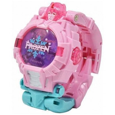 FLYmart Action Figures Froozeen Robot Toy Digital Wrist Watch | Super Hero Froozeen Transfor to Digital Watch | Elsia Anina | Froozeen Character