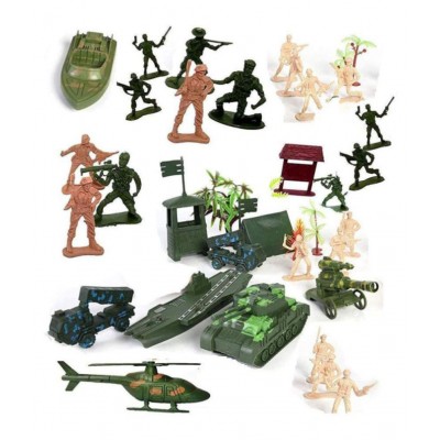FLYmart Military Set/Soldier Set/Army Set with Helicopter | How's The Josh URI Army Action Figure Set