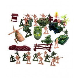 FLYmart Military Set/Soldier Set/Army Set with Helicopter | How's The Josh URI Army Action Figure Set
