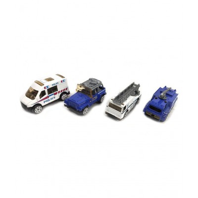 FLYmart Model Die Cast car Set (Metal) with Free wheels | high speed Hot Free Wheel model di-cast toy vehicle SWAT GI Joe Call of Duty Freefire Singham type car set for kids (Size -1:64) (4 in 1)