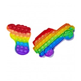 FOOT & car racing popit combo pack of 2 popit pop it bubble push fidget toy for anyone with autism, the elderly, adults and children who need to relieve stress