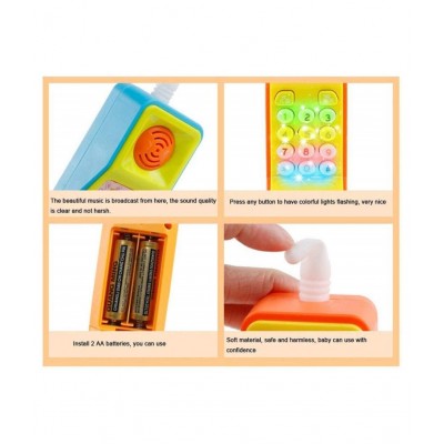 FRATELLI Mobile Phone Toy Intelligent Learning Machine Study Learn Words Sing Song Plastic Hobby Intelligence Gifts Educational for Kids,Multi color(Pack of 1)