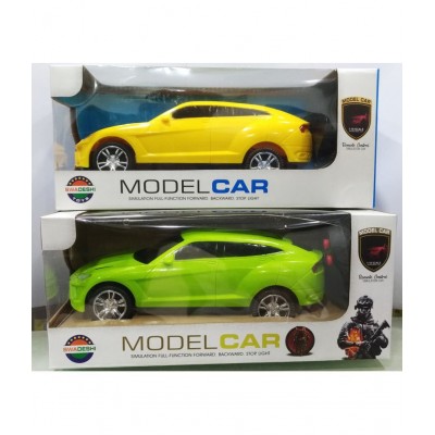 FRATELLI Model CAR with 3D Lights – 2 Function (Front & Back) Simple & Most ECONOMICAL Battery Operated Remote CAR for Kids -Assorted Colors