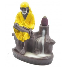 FSN Yellow Resin Sai Baba Smoke Backflow - Pack of 1