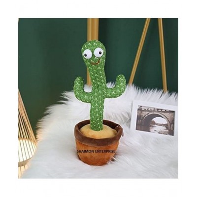 FUNLOOF Dancing Cactus Talking Toy,Cactus Plush Toy, Wriggle Singing Recording Repeats What You Say Funny Education Toys for Babies Children Playing, Home Decorate
