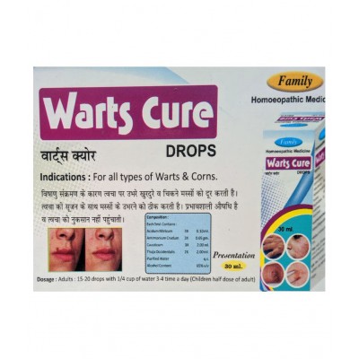 Family Health Care Warts Cure Drops Liquid 30 ml Pack Of 4