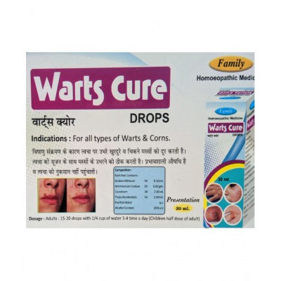 Family Health Care Warts Cure Drops Liquid 30 ml Pack Of 4 Family Health Care Warts Cure Drops Liquid 30 ml Pack Of 4