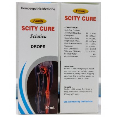 Family Scity Cure For Sciatica Liquid 90 ml Pack of 3