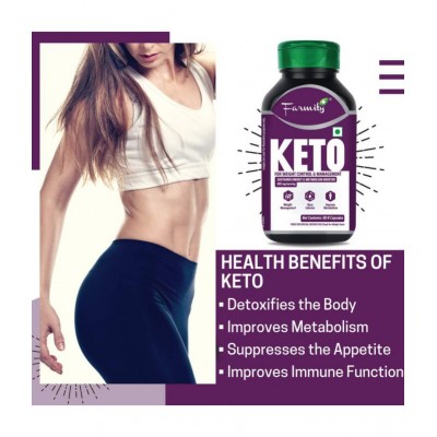 Farmity Keto Advanced Weight Loss Supplement With CLA 800Mg - 60 Capsules | Supports Metabolic Rate, Ketosis