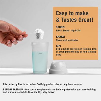 Fast&Up BCAA (30 Servings,Watermelon Flavour) Advanced BCAA Supplement with Glutamine, Citrulline, L-Arginine & Taurine