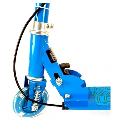 Fastdeal 3-Wheel Height Adjustable Folding Kick Kids Scooty Scooter Toy with Shockers and Light in Wheels (Multicolor)