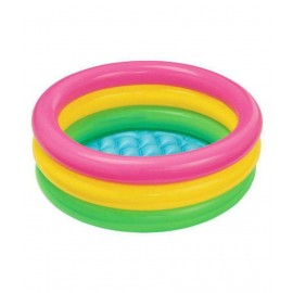 Fastdeal Inflatable Baby Pool for Bath and Swimming Multi Color (2-Feet) (Multicolor)
