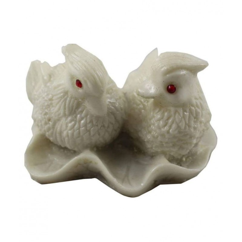 Fengshui White Mandarin Ducks Pair - For Increasing Love and Emotions