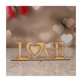 Ferns N Petals Wood Multicolour MDF Wooden Cutout with Photo Frame Valentine Hamper - Pack of 1