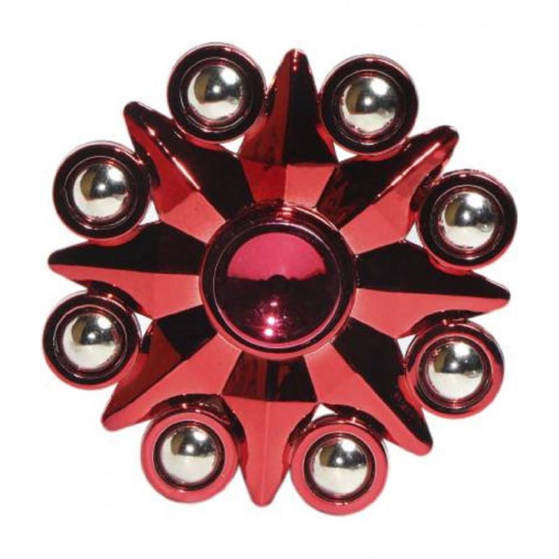 Fidget Spinner Metal Ultra Speed Stylish Corner Design Red color Mind Relaxing Spinner for Kids and Adult Mind Relaxation (Pack of 1)