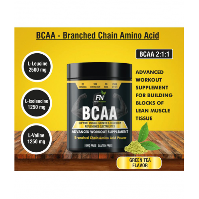Floral Nutrition BCAA Protein Supplement-Muscle Growth (Green tea) 250 gm
