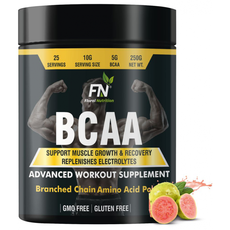 Floral Nutrition BCAA Protein Supplement-Muscle Growth (Pink Guava) 250 gm