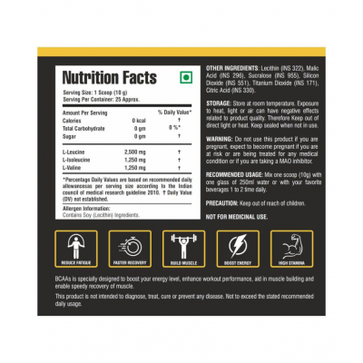 Floral Nutrition BCAA Protein Supplement of Muscle Growth/ Recovery 250 gm