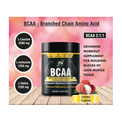 Floral Nutrition BCAA Protein Supplement of Muscle Growth lychee 250 gm