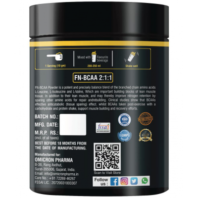 Floral Nutrition BCAAWM Protein Supplement of Muscle Growth 250 gm