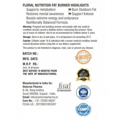Floral Nutrition Fat Burner 60 no.s Fat Burner Capsule