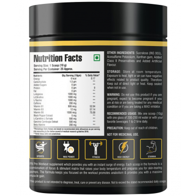 Floral Nutrition Pre Workout Amino Acid Energy Drink 250 gm